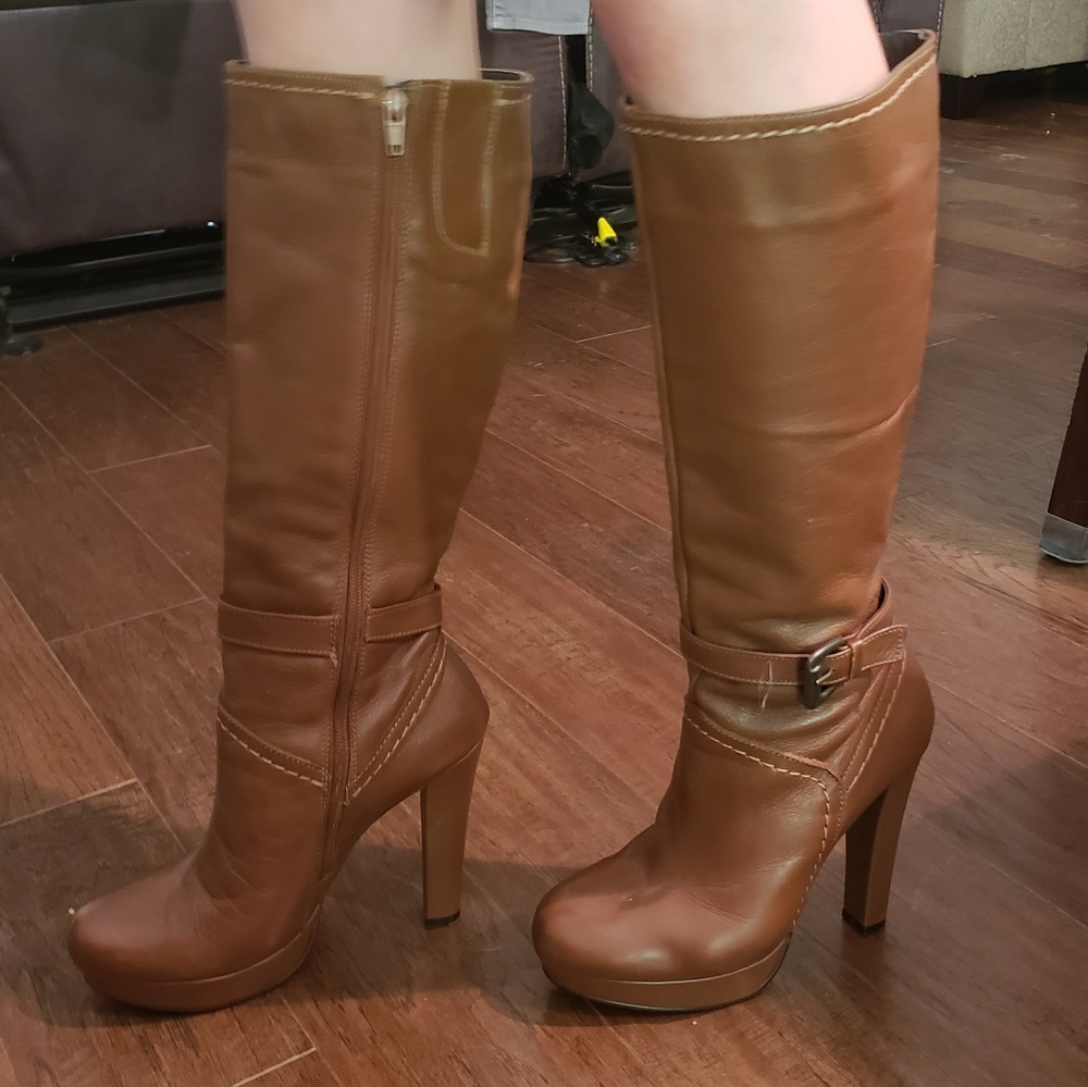 $430, Brown, Sz 8, Botas high-heeled boots
